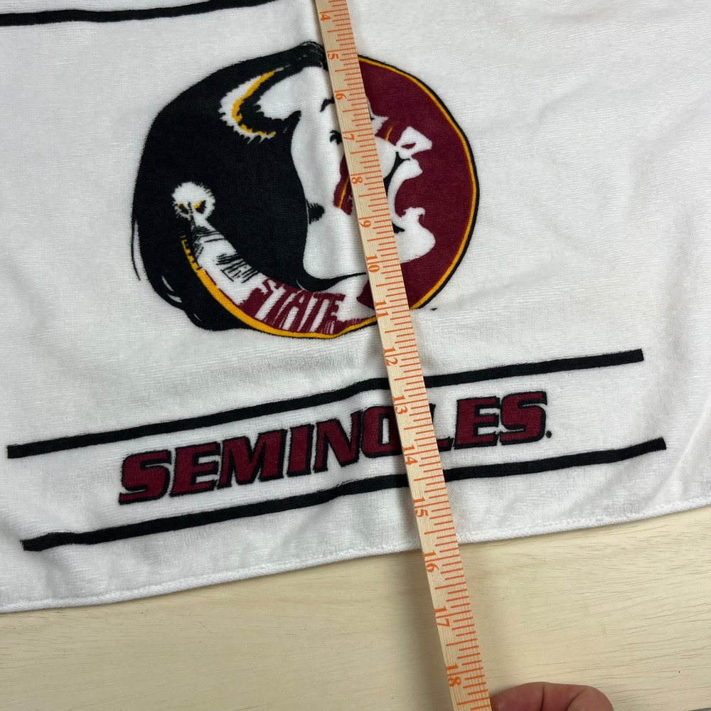 Florida State Seminoles Golf Towel Team Effort White Embroidered Cotton FSU NCAA - Picture 3 of 6